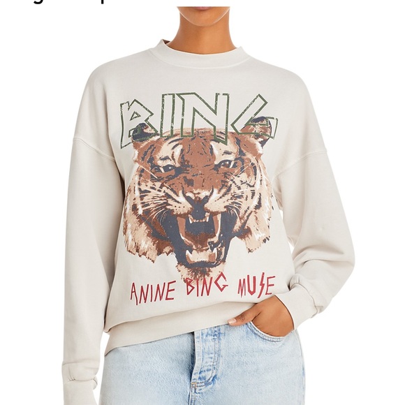 Anine Bing Tops - Anine Bing Tiger graphic sweatshirt xs